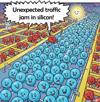 An unexpected “traffic jam” for photo generated electrons in silicon